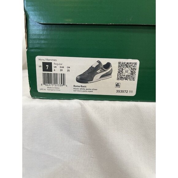 Puma Roma Basic 35357211 Mens Black Synthetic Lifestyle Sneakers Shoes Size 7 - Picture 7 of 8